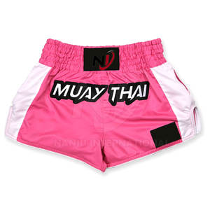 กางเกงขาสั้นผู้ชายแบบไทยกางเกงเอวยางยืดลายเอวสูงทำจากโพลีเอสเตอร์ - Product Image 1