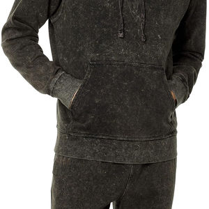 Material transpirable cómodo hecho para hombres, chándales de lavado ácido, diseña tu propio chándal de lavado ácido para hombres, conjunto de 2 piezas, pantalones de chándal - Product Image 4