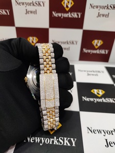 Reloj de diamantes de lujo para hombre con VVS Clarity Moissanite, diseño de Hip Hop personalizado, entrega rápida, reloj de movimiento mecánico - Product Image 5