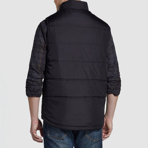 Logo personnalisé mode hiver fermeture éclair hiver veste sans manches nouveauté matelassé vers le bas coupe-vent bouffant hommes gilets - Product Image 3