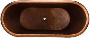 La Mayoría de venta de bañera de doble zapatilla independiente de 71 pulgadas hecha en cobre puro para la venta de exportación de la India - Product Image 6