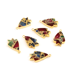 Mohave – mélange de cuivre, turquoise, plaqué or, connecteur simple, forme de pointe de flèche, pendentif pour bijoux, diy, offre spéciale - Product Image 4