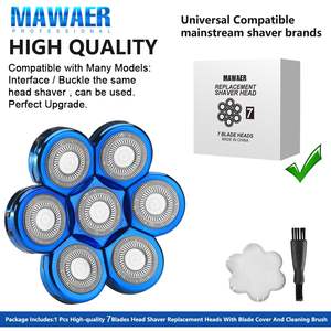 Cuchilla de Repuesto Universal de 7 Cuchillas para Afeitadora Eléctrica, Impermeable, Triple Cuchilla con Función Lavable, Funciona con Batería - Product Image 5