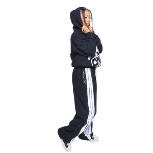 ชุดเซ็ตแทรคสูทผ้าฟลีซเดนิมปักลายสไตล์สตรีทแวร์ ผลิตจากโรงงาน พรีเมียม 100% ผ้าฝ้าย  แบบสั่งทำพิเศษ  สำหรับฤดูหนาว - Product Image 6