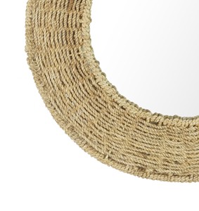 Nuevas llegadas de Vietrustic, espejo colgante decorativo, espejo de yute de algas marinas para juego de colección - Product Image 3