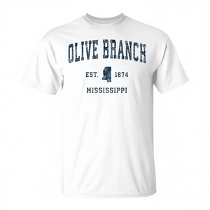 T-shirt imprimé Olive Branch Mississippi Vintage Sports Navy - Product Image 2