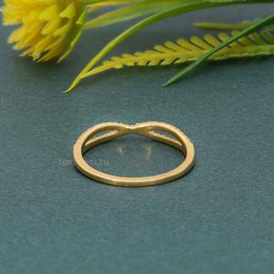 Elegante IGI certificado VVS Lab Grown Diamond 14K oro sólido Crossover Pave Set anillo de boda joyería de gama alta para regalo de mujer - Product Image 4