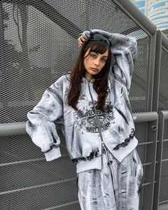 Sweats à capuche et pantalons de survêtement de haute qualité ensemble deux pièces personnalisées pour hommes ensemble de sweat à capuche zippé épais 500gsm survêtement pour hommes - Product Image 1