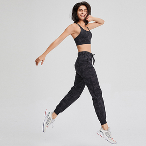 Yoga Pants With Pockets High Waist Lace up Loose Casual <b>Running</b> Fitness Sport <b>Leggings</b> for Women - Product Image 4