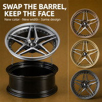 Jantes forgées Dark Ten Spoke Silver Lip Rivet 2 pièces 18 19 20 21 pouces 5x112 5x114.3 5x120 BMW X5