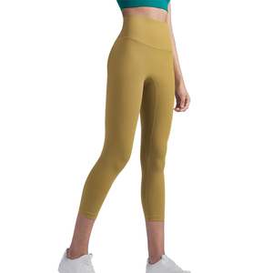 Legging de Yoga taille haute sans couture pour femme, couleur unie, matière Polyester Spandex, séchage rapide - Product Image 2