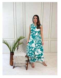 Kurti sans manches en coton de luxe, tenue traditionnelle pour femmes, réception de mariage festive et célébration, mode - Product Image 1