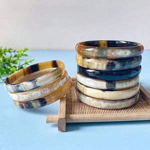 CAPTIVATING NATURAL BUFFALO HORN CUFF BANGLES and <b>Bracelets</b> Made From Real Buffalo Horn, Available in an Assortment of Sizes - Product Image 1