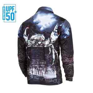 Camisa de Pesca de Verano Ligera de Poliéster 100% Sublimada Personalizada 2026, Mangas Largas, Protección Solar UPF 50, Secado Rápido y Transpirable - Product Image 5