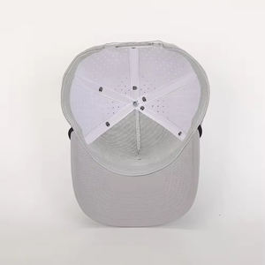 Haute qualité 5 panneaux en caoutchouc Logo Performance Sport casquette de Baseball personnalisé broderie Logo étanche découpé au Laser perforé unisexe - Product Image 6