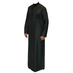 Todos los tamaños disponibles por encargo Jubbah thobes Al Daffah Thobes Color sólido liso Manga larga Calidad superior Nueva llegada Hombres Thobes - Product Image 3