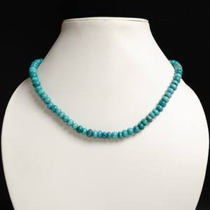 Collier de perles Rondelle Lisse Opale Bleue Bonbon Naturel 7-8mm Lâche Pierres Précieuses Rondelle Collier Ras Du Cou Pour Les Femmes En Gros Prix - Product Image 3