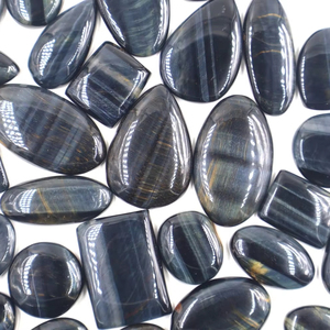 2025 AAA + CALIDAD colgante de ojo de tigre azul Natural cabujón de piedras preciosas sueltas lote joyería fina Ojo de Tigre azul cabujón de piedras preciosas sueltas - Product Image 1