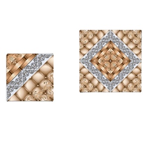 40x40cm กระเบื้องปูพื้นลายหินอ่อนเคลือบเงาสูงดีไซน์คลาสสิก - Product Image 1