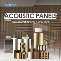 Paneles Acústicos de Madera, Paneles Decorativos Absorbentes de Sonido de MDF y Fieltro de Roble, Paneles de Reducción de Ruido para Estudio y Oficina