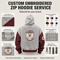 Sweat-shirt zippé personnalisé OEM brodé, color block, en polaire, coupe courte et oversize, idéal pour l'hiver
