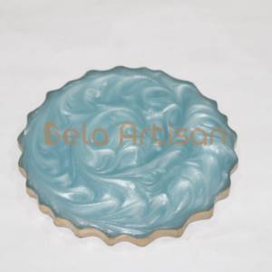 Juego de posavasos de resina ovalada personalizada ecológica de alta calidad Reversible para planificadores de eventos y proveedores con fines promocionales - Product Image 2