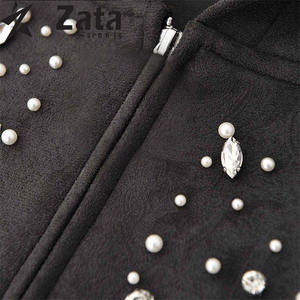 Sweat à capuche tendance pour homme, orné de strass, scintillant, en tissu polyester/coton respirant et écologique, style moderne. - Product Image 3