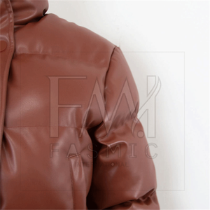 Chaquetas cortas de calidad superior con cremallera Teddy Bubble para chaquetas acolchadas de mujer de color personalizado con manga larga - Product Image 5