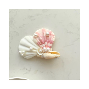 กิ๊บติดผมรูปเปลือกหอยสำหรับผู้หญิงกิ๊บติดผมรูปเปลือกหอยเครื่องประดับผมทำด้วยมือสำหรับชุดชายหาดใช้ในฤดูร้อน - Product Image 1