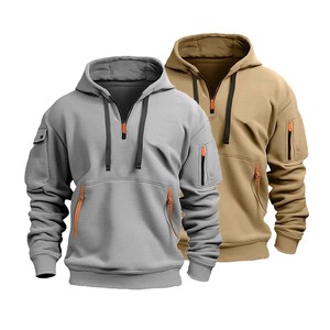 Chaqueta cortavientos con capucha y cremallera para hombre de gran calidad, chaqueta impermeable cortavientos suave brillante personalizada - Product Image 5