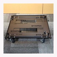 GYIMPEX Enceinte de Scène Extérieure avec Subwoofer Néodyme sur Chariot LASB18-CHARIOT Système Subwoofer Professionnel 18 Pouces Noir