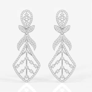 ต่างหูทองคำ 14k ประดับเพชรโมอิสซาไนต์รูปทรง Celestial Bow - Product Image 5