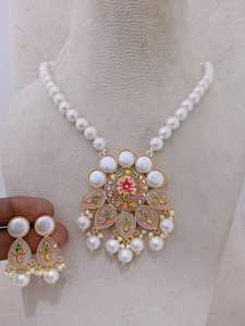 Meenakari artisanat Premium Antique poids léger collier Unique perle ornementation personnalisable en vrac ensembles de bijoux de mode - Product Image 3