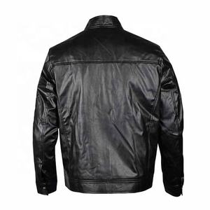 Veste en cuir pour hommes personnalisée du fournisseur direct d'usine manches longues coupe-vent imperméable pour l'hiver de haute qualité raisonnable - Product Image 2