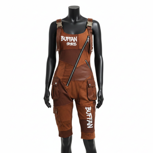 Traje de Baño para Mujer, 240 GSM, Poliéster Premium con Spandex Elástico, Color Marrón Cacao, Panel en Contraste, Logotipo Estampado - Product Image 4