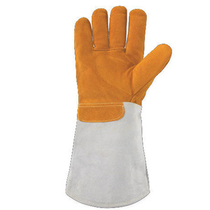 Guantes de soldadura de cuero de vaca de diseño personalizado de Venta caliente Producto de alta demanda con guantes de material de cuero de vaca duraderos - Product Image 3