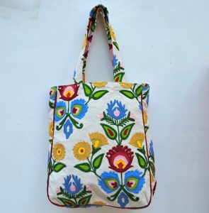 Bolsos de Mano de Tela Bordada de Diseño Personalizado de Alta Calidad con Asa Superior, Bolsillos Pequeños, Bolsos de Compras Casuales, Accesorios - Product Image 1