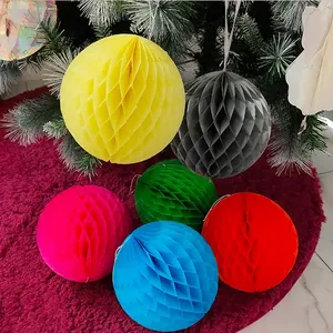 Iridescent Honeycomb Ball <b>Tissue</b> <b>Paper</b> 20cm Height for Wedding Decorations - Product Image 3
