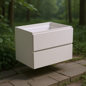 Mueble de lavabo suspendido Koricini Vieste Pearl Grey con 2 cajones, 60x50x50 cm - Product Image 3