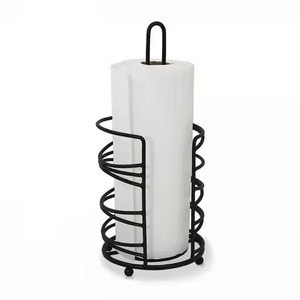 Porte-serviettes en métal en fer fini noir pour la décoration de table de cuisine à la maison support de papier de soie debout - Product Image 4