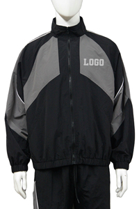 Conjunto Deportivo Cortavientos Casual para Hombre, Talla Grande, con Logotipo Personalizado al por Mayor, Tejido de Poliéster/Nailon, Transpirable y Térmico - Product Image 3