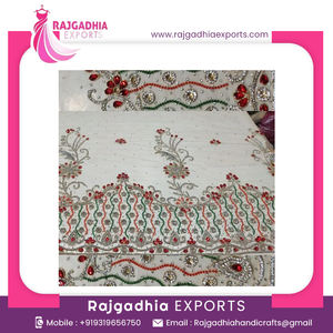 New Design Luxury Embroidery Beaded Lace Fabric Organza and Tulle for Wedding <b>Trims</b> - Product Image 2