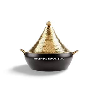 Double Wall Stainless Steel Hotpot High Quality Handmade Designer Casserole Classic Stylish Wholesale Metal <b>Food</b> <b>Warmer</b> - Product Image 5