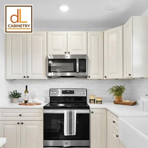 Pearl <b>White</b> RTA Kitchen Cabinets Sample Doors Raised Panel Solid Wood HDF Plywood Carcase Drawer <b>Slide</b> Available Warehouse Stock - Product Image 2