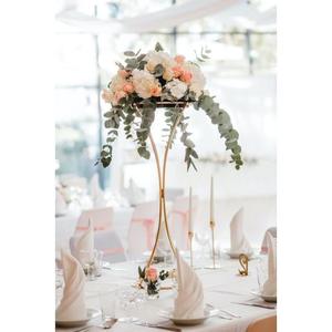 Centro de mesa de metal Premium de gran venta con diseño antiguo detallado para impresionantes arreglos de mesa de boda - Product Image 6