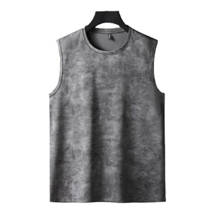 Débardeur homme 100% coton de haute qualité, effet délavé, décontracté et personnalisable, respirant et idéal pour la gym. - Product Image 3