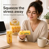 Jouet anti-stress souple et réaliste en TPR, effet beurre croustillant, à remontée lente, pour enfants et adultes