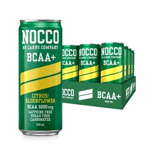 Boisson énergétique BCAA Plus, agrumes, fleur de sureau, sans caféine, sans sucre, gazeuse, canette de 330 ml - Product Image 1