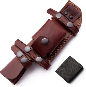 Cuchillo táctico más vendido de EE. UU. 2025, Funda de cuero duradera con lazo para cinturón, cuchillo rastreador para exteriores de alta presión para uso de seguridad - Product Image 6