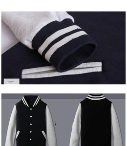 2025 meilleurs hommes laine Varsity vestes Letterman Style Baseball uniforme Outwear noir hiver CollegeBaseballjacket pour hommes - Product Image 6